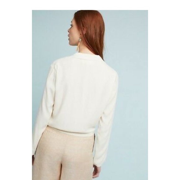 Ett Twa Ivory Button Wrapped Blazer size 4 - Picture 4 of 5